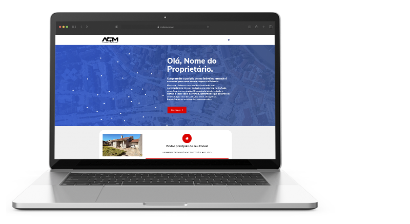 Página de apresentação da ACM para o proprietário com dados e comparativos de mercado