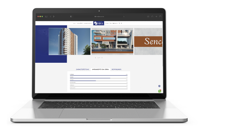 Andamento da obra da Imobisis com atualizações visuais e histórico do empreendimento