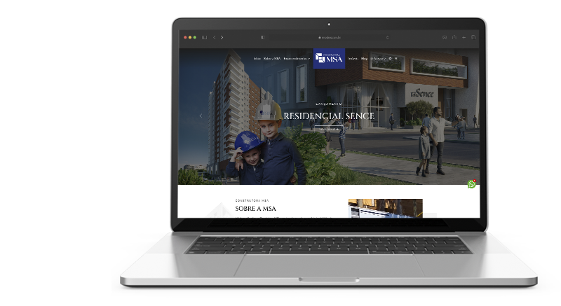 Site para construtora e incorporadora da Imobisis com foco em transparência da obra e geração de leads