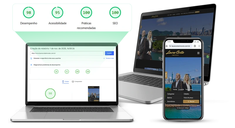 Site para corretor da Imobisis integrado ao CRM com foco em SEO e geração de oportunidades